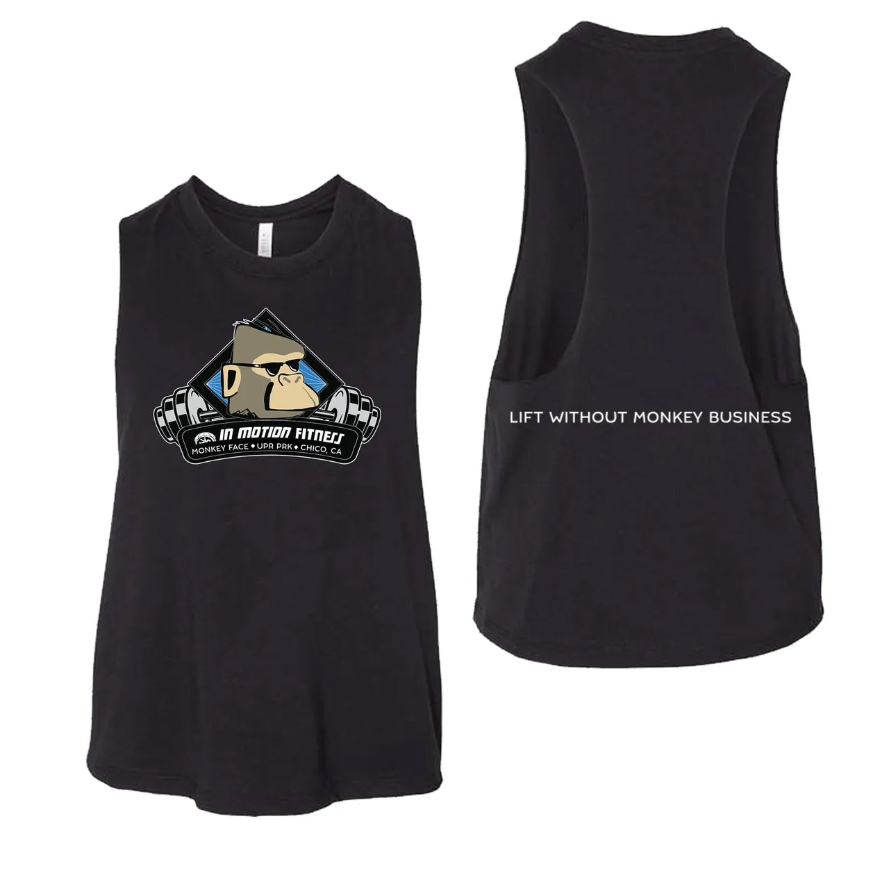 Lift Without Monkey Business Ladies Crop Tank